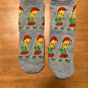 Bart Simpson themed holiday socks